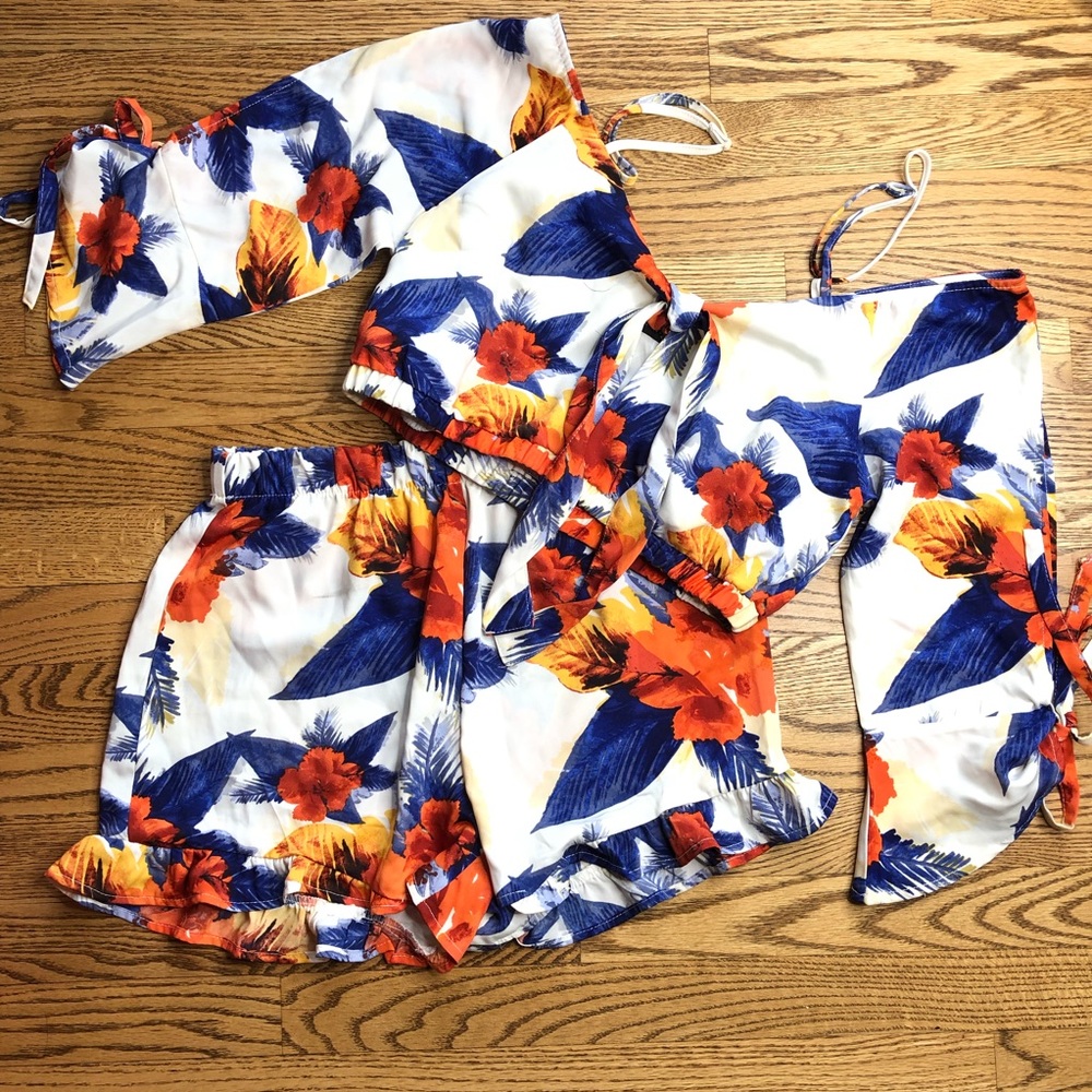 Like An Angel 2 Piece Set Tropical Print - Picture 1 of 16